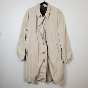 Vintage Trench Coat Womens Size 40 Zip‎ Out Lining Plaid Weatha Cote Holman